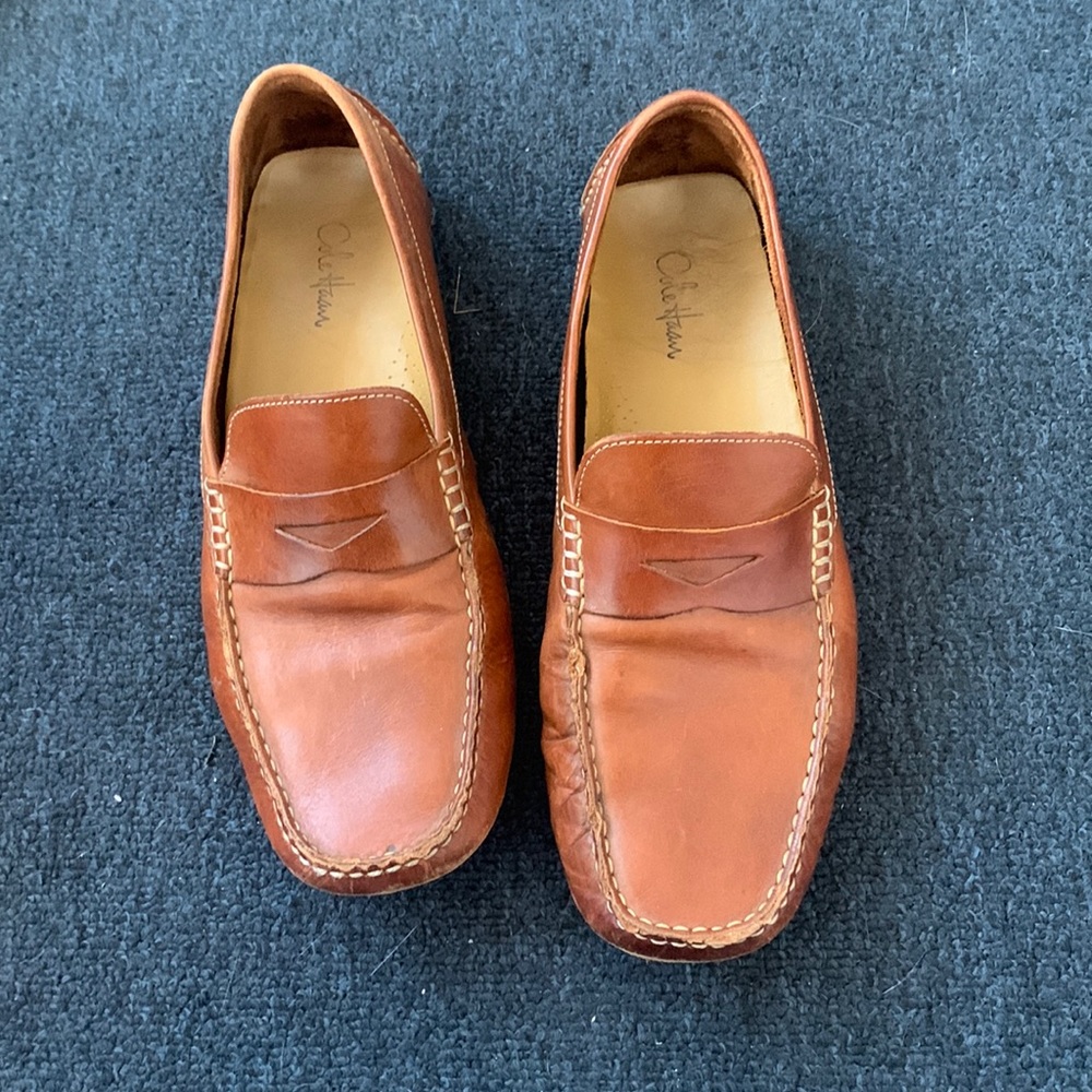 COLE HAAN Men’s Howland Penny C04534 Brown Moc Toe Slip On Loafer